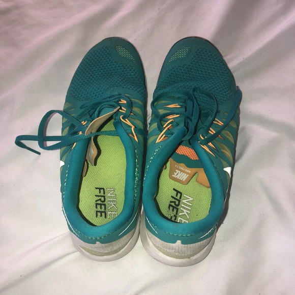 Nike Free Run 5.0 Womens Turquoise Green Athletic Running Sneakers Size 9.5 - Picture 6 of 9